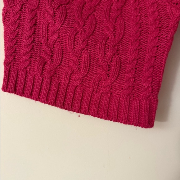 For Love And Lemons Quinn One-Shoulder Sweater, color Fuchsia Pink, size L - Picture 8 of 10